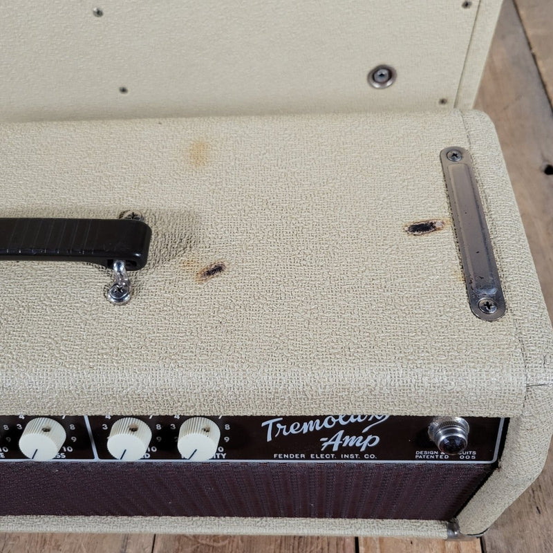 SOLD - Fender Tremolux 6G9 - B 1963 Blond Oxblood Grill Head and Cabinet - Mahar's Vintage Guitars