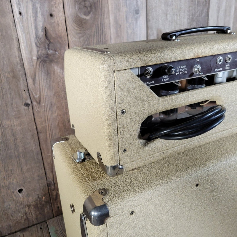 SOLD - Fender Tremolux 6G9 - B 1963 Blond Oxblood Grill Head and Cabinet - Mahar's Vintage Guitars
