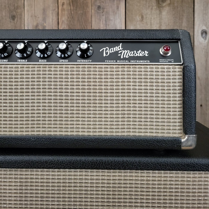 SOLD - Fender Vintage 1966 Black Panel Bandmaster AB763 40 Watt 2 Channel Head and 2x12 Cabinet - Mahar's Vintage Guitars