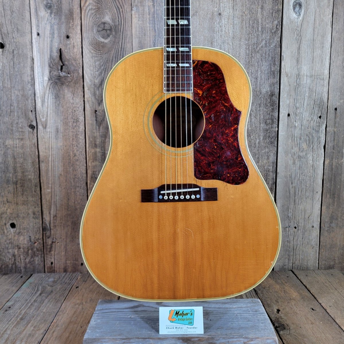 SOLD - Gibson 1955 Country Western SJN Natural Slope Shoulder Serviced - Mahar's Vintage Guitars