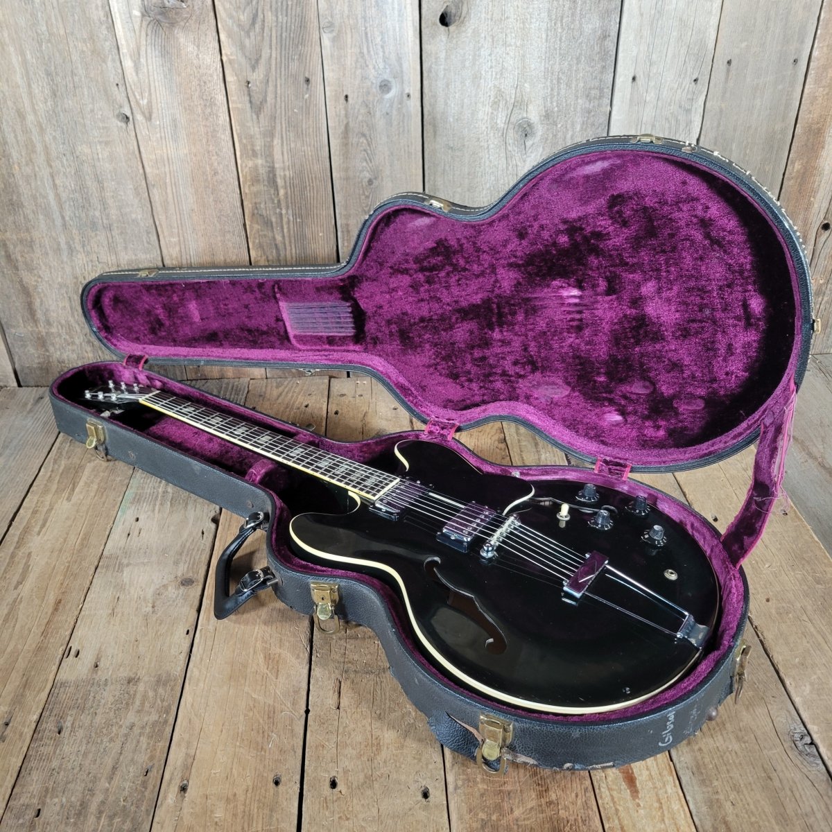 SOLD - Gibson 1974 ES - 335TD in Rare Factory Black Finish – Vintage Semi - Hollow Electric Guitar - Mahar's Vintage Guitars