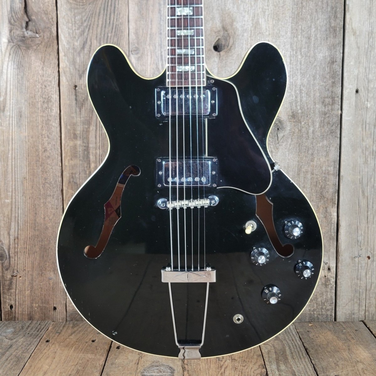SOLD - Gibson 1974 ES - 335TD in Rare Factory Black Finish – Vintage Semi - Hollow Electric Guitar - Mahar's Vintage Guitars