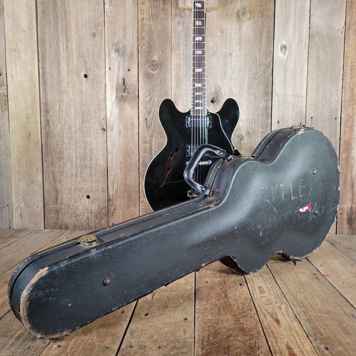SOLD - Gibson 1974 ES - 335TD in Rare Factory Black Finish – Vintage Semi - Hollow Electric Guitar - Mahar's Vintage Guitars