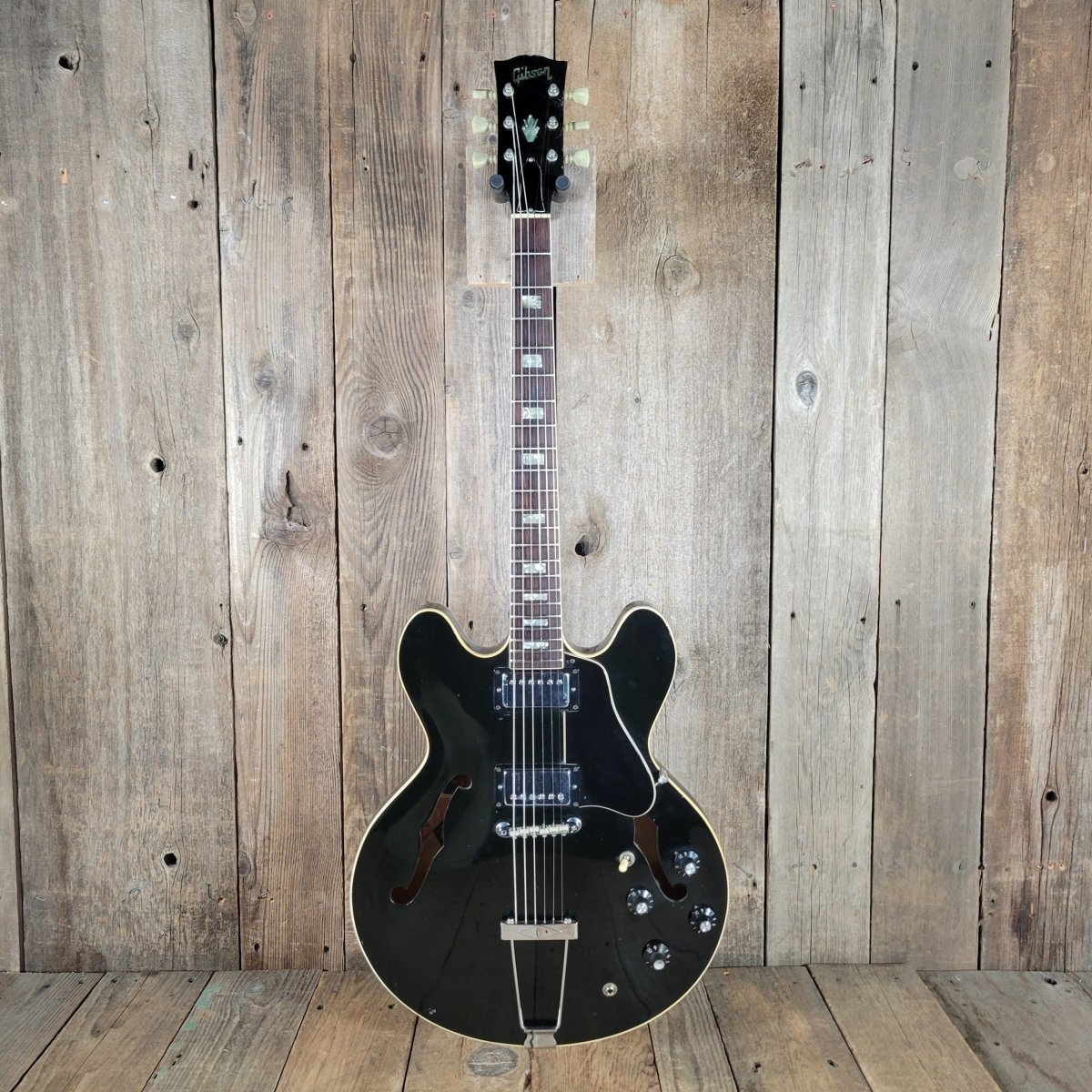 SOLD - Gibson 1974 ES - 335TD in Rare Factory Black Finish – Vintage Semi - Hollow Electric Guitar - Mahar's Vintage Guitars