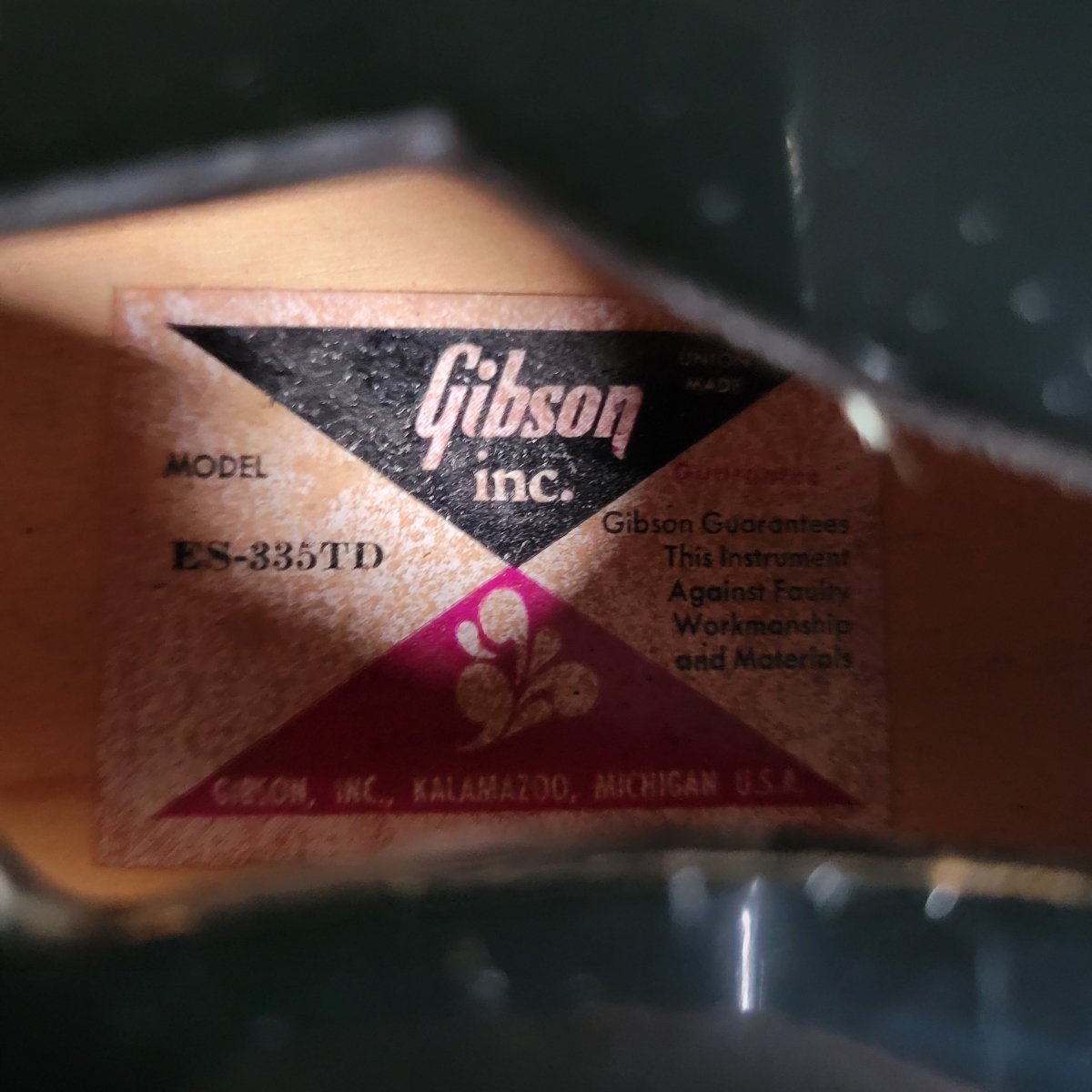 SOLD - Gibson 1974 ES - 335TD in Rare Factory Black Finish – Vintage Semi - Hollow Electric Guitar - Mahar's Vintage Guitars