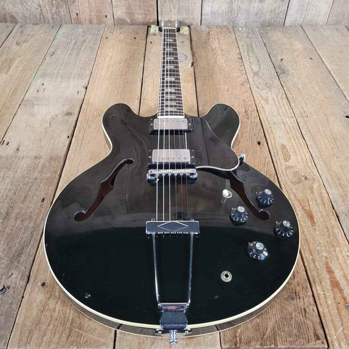 SOLD - Gibson 1974 ES - 335TD in Rare Factory Black Finish – Vintage Semi - Hollow Electric Guitar - Mahar's Vintage Guitars