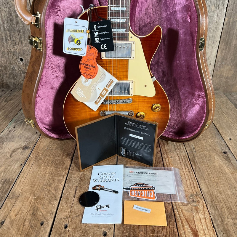 SOLD - Gibson 2018 Historic Les Paul Standard R9 Royal Ice Tea - Mahar's Vintage Guitars