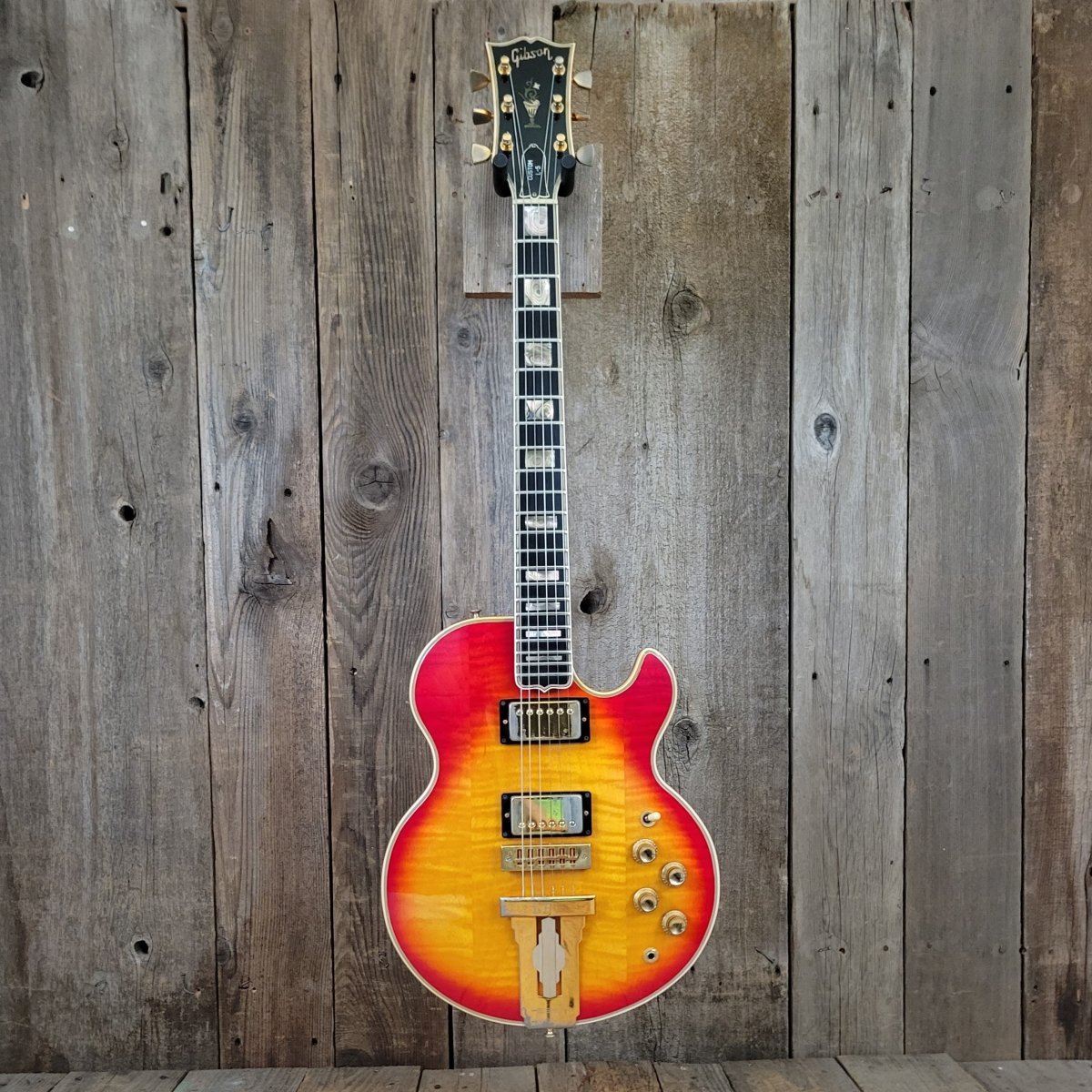 SOLD - Gibson Custom L - 5S Cherry Sunburst 1977 - Mahar's Vintage Guitars