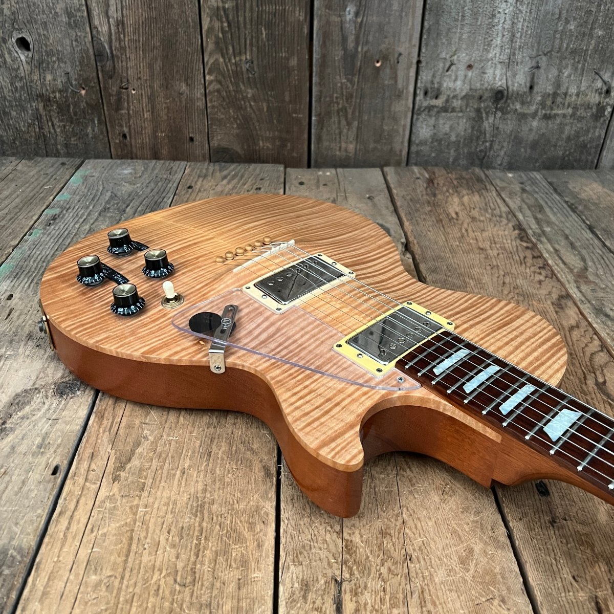 SOLD - Gibson Custom Shop Prototype Roadworn Les Paul Acoustic 2006 Natural Flame - Mahar's Vintage Guitars