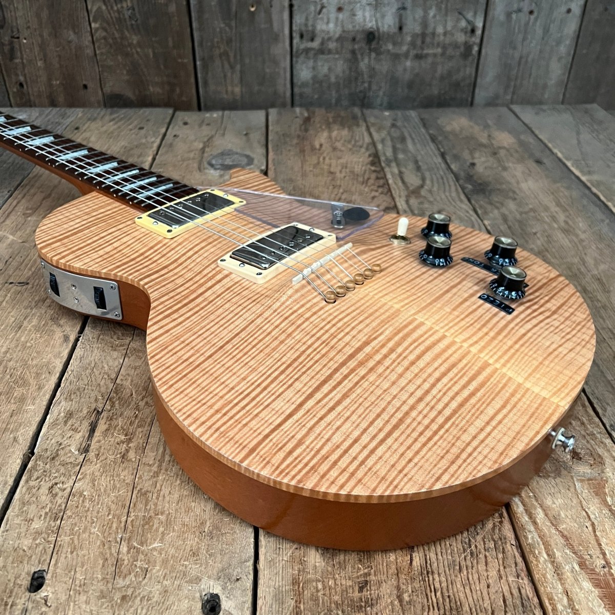 SOLD - Gibson Custom Shop Prototype Roadworn Les Paul Acoustic 2006 Natural Flame - Mahar's Vintage Guitars