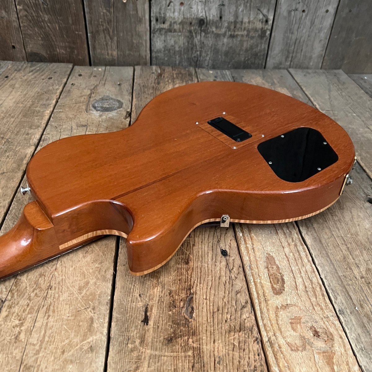 SOLD - Gibson Custom Shop Prototype Roadworn Les Paul Acoustic 2006 Natural Flame - Mahar's Vintage Guitars