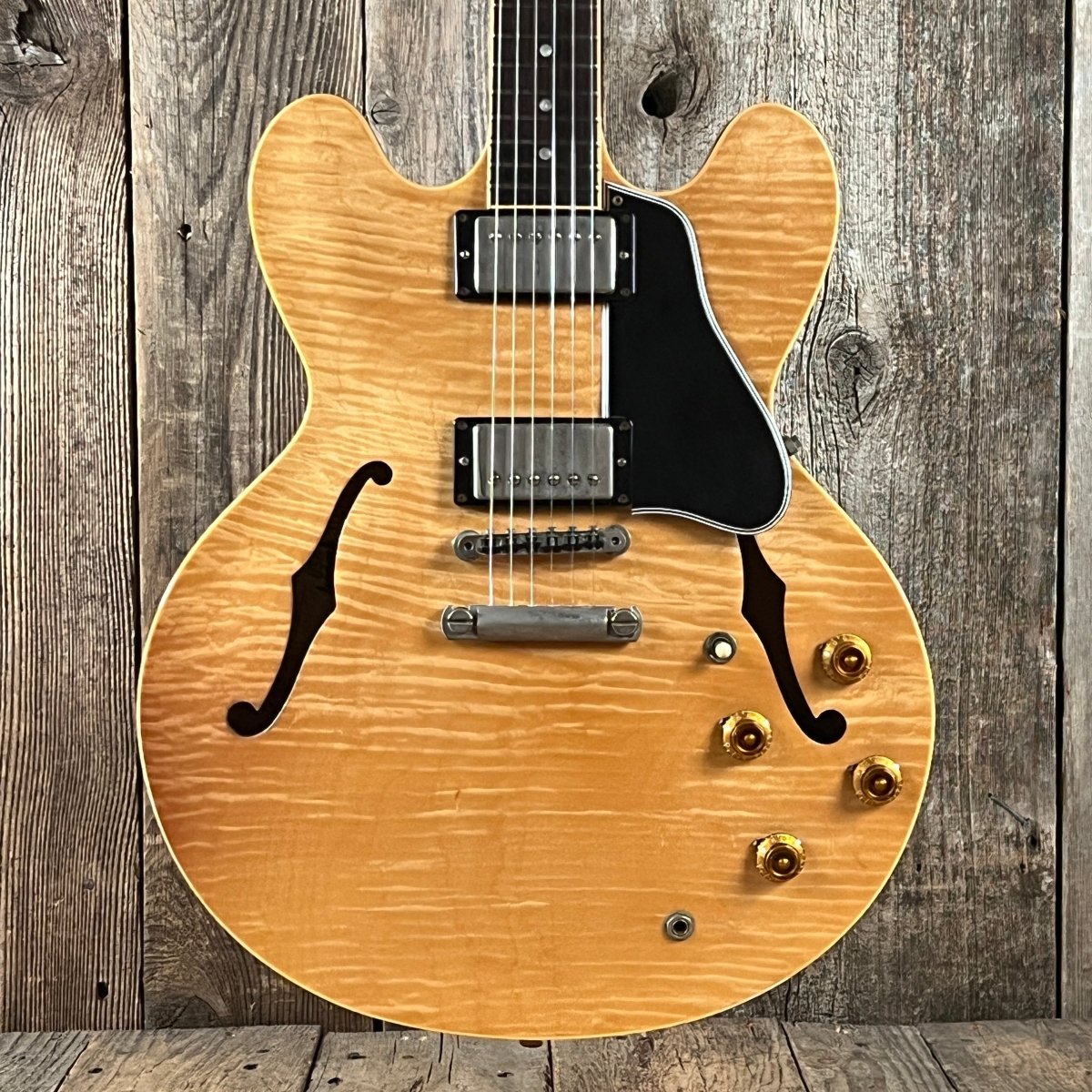 SOLD - Gibson ES - 335 Dot Neck Reissue Blonde Figured Maple 1997 - Mahar's Vintage Guitars