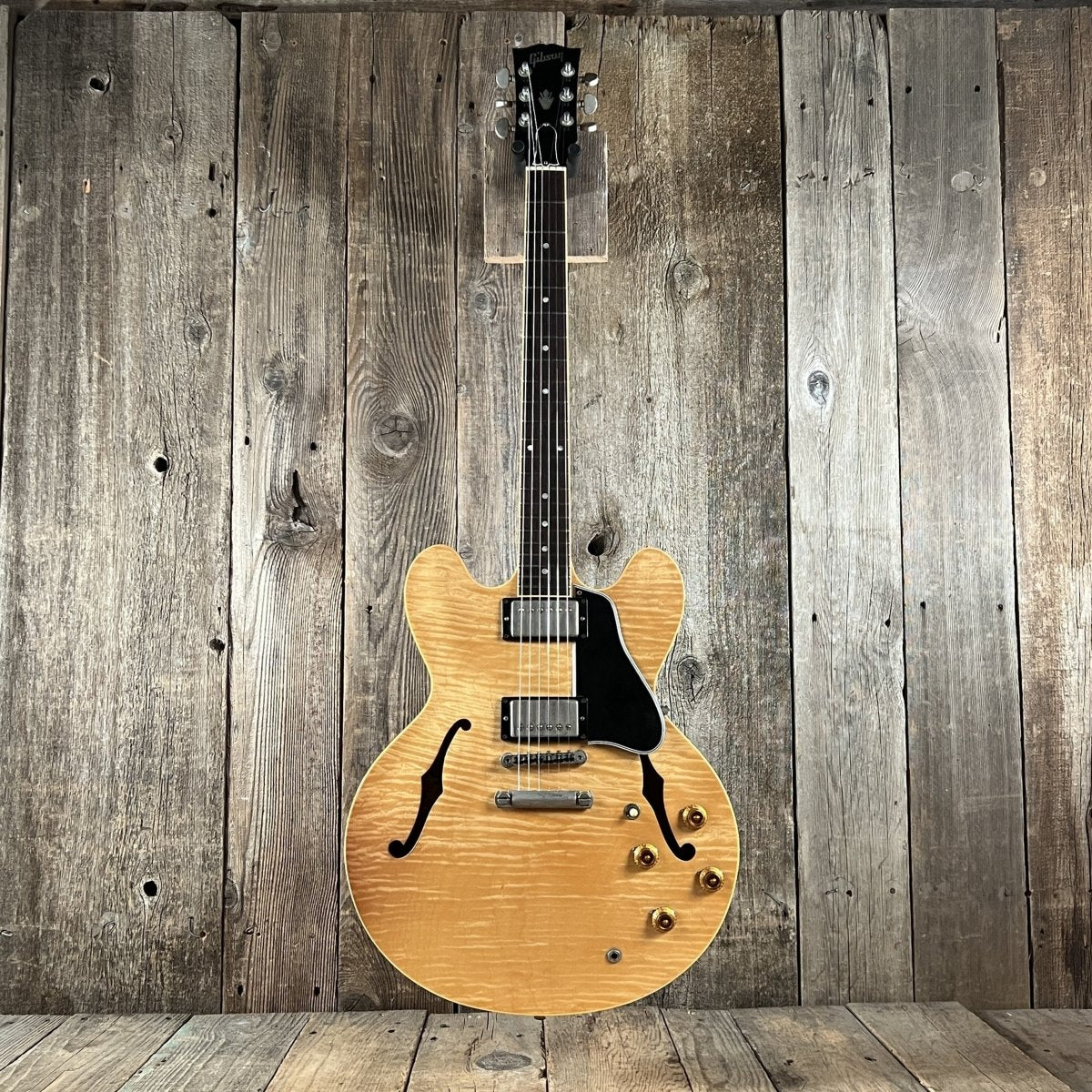 SOLD - Gibson ES - 335 Dot Neck Reissue Blonde Figured Maple 1997 - Mahar's Vintage Guitars