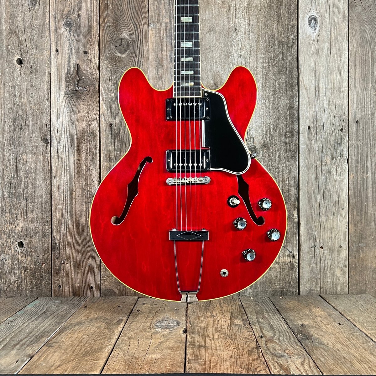 SOLD - Gibson ES - 335TDC 1965 Cherry Wide 1 11/16" nut - Mahar's Vintage Guitars
