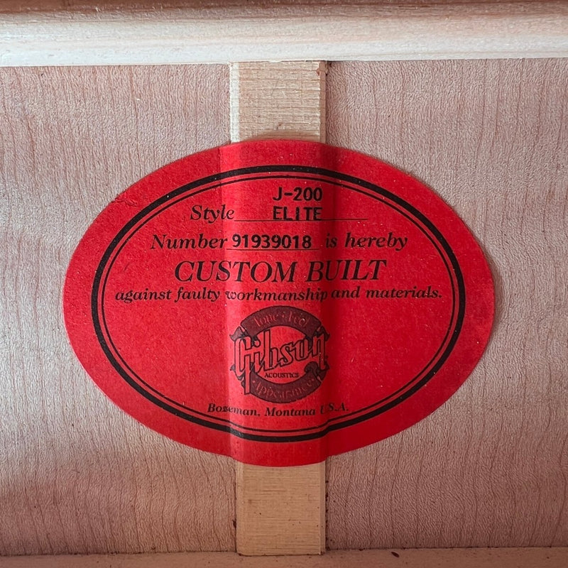 SOLD - Gibson J - 200 Elite 1999 Natural - Mahar's Vintage Guitars