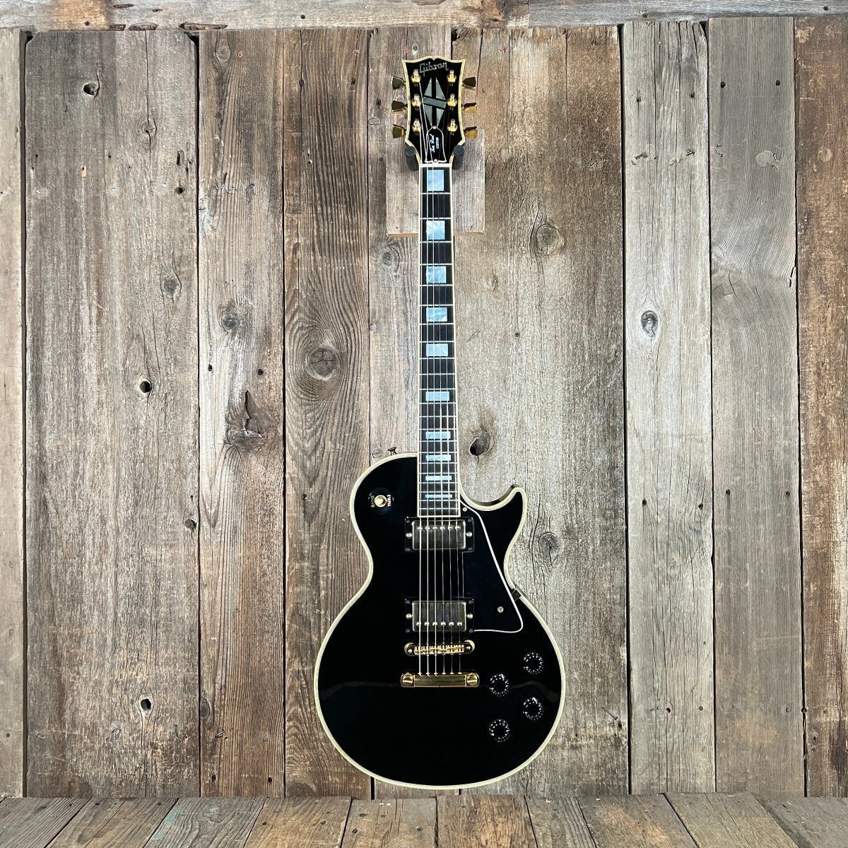 SOLD - Gibson Les Paul Custom 1988 Black Clean with Original Paperwork and Case - Mahar's Vintage Guitars