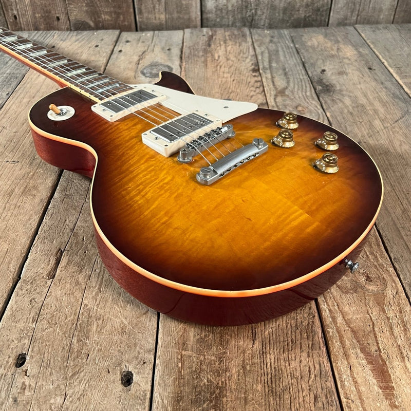 SOLD - Gibson Les Paul R9 Historic 1959 Reissue Near Mint with COA 2005 Faded Tobacco Burst - Mahar's Vintage Guitars