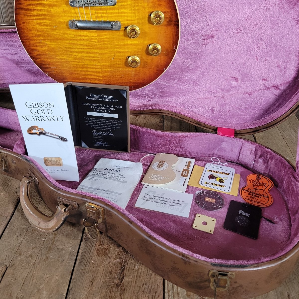 SOLD - Gibson Les Paul R9 True Historic Tom Murphy Painted & Aged Limited Run 6 2017 1959 Reissue - Mahar's Vintage Guitars