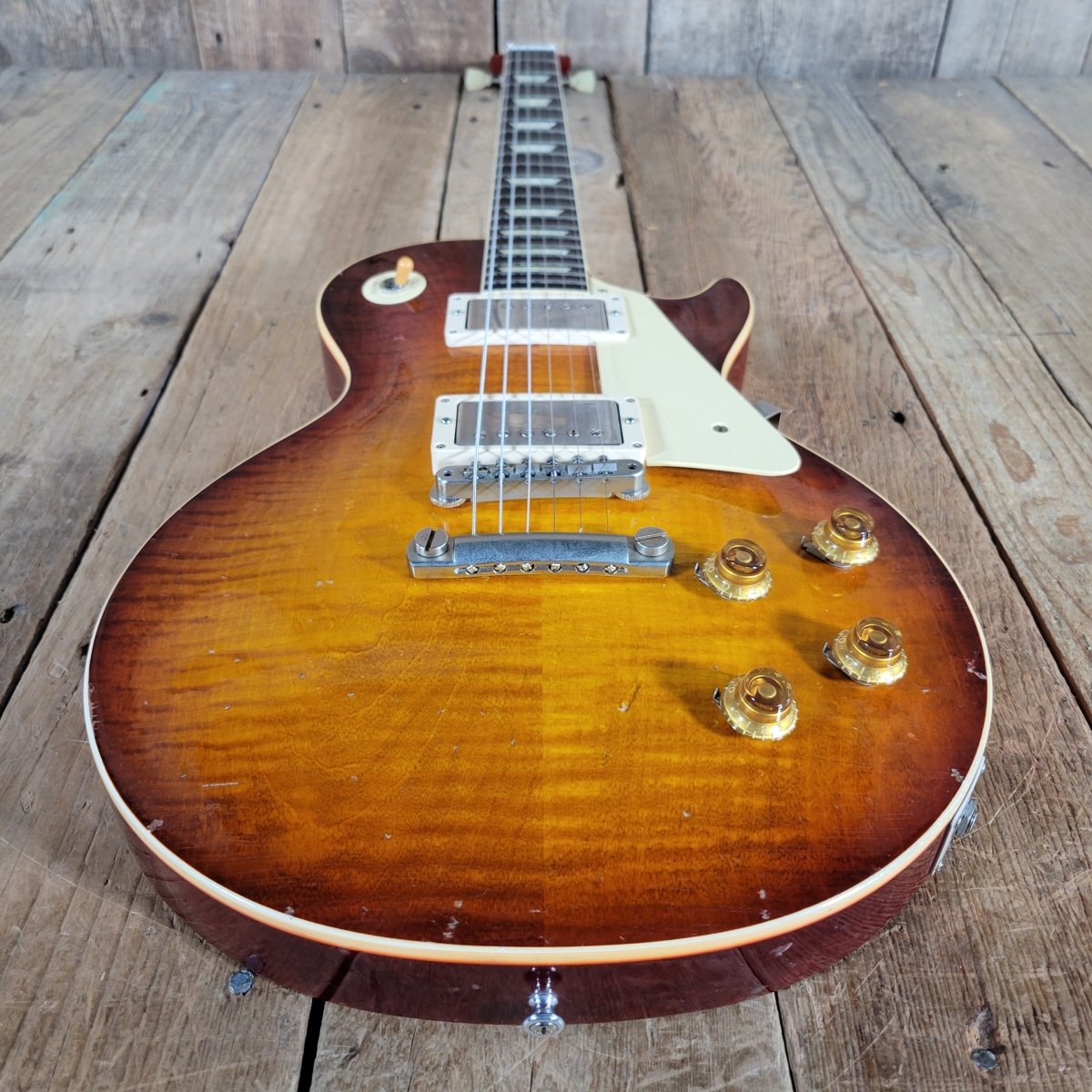 SOLD - Gibson Les Paul R9 True Historic Tom Murphy Painted & Aged Limited Run 6 2017 1959 Reissue - Mahar's Vintage Guitars
