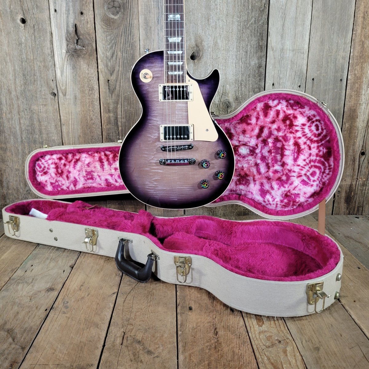 SOLD - Gibson Les Paul Standard 2014 Peace Purple Burst with Original Hard Case - Mahar's Vintage Guitars
