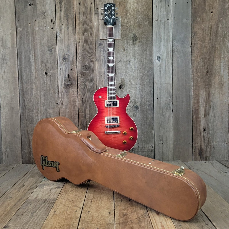SOLD - Gibson Les Paul Standard Blood Orange Burst 2018 - Mahar's Vintage Guitars