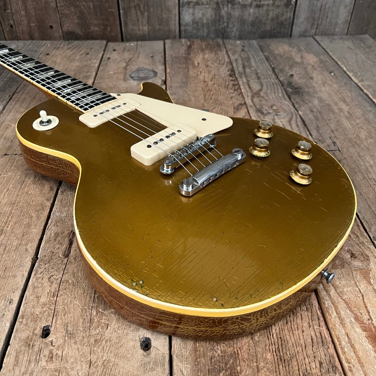 SOLD - Gibson Les Paul Standard P - 90 Gold Top 1969 1970 - Mahar's Vintage Guitars