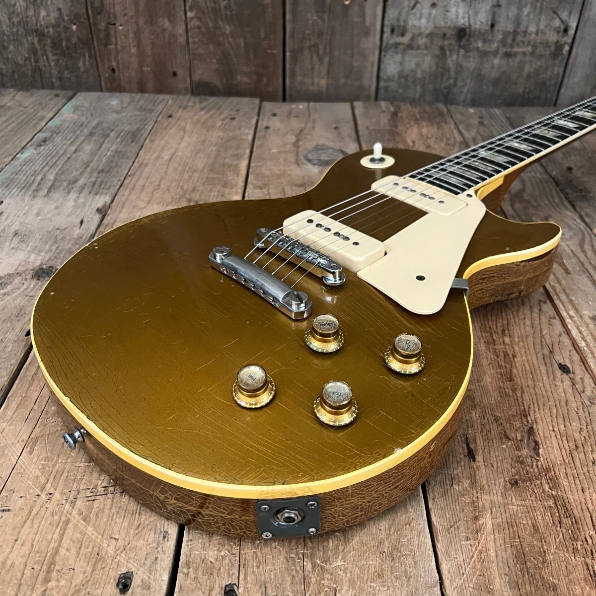 SOLD - Gibson Les Paul Standard P - 90 Gold Top 1969 1970 - Mahar's Vintage Guitars