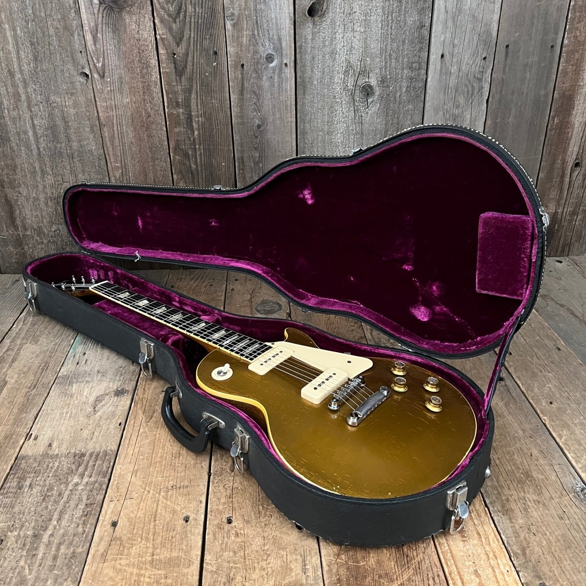 SOLD - Gibson Les Paul Standard P - 90 Gold Top 1969 1970 - Mahar's Vintage Guitars