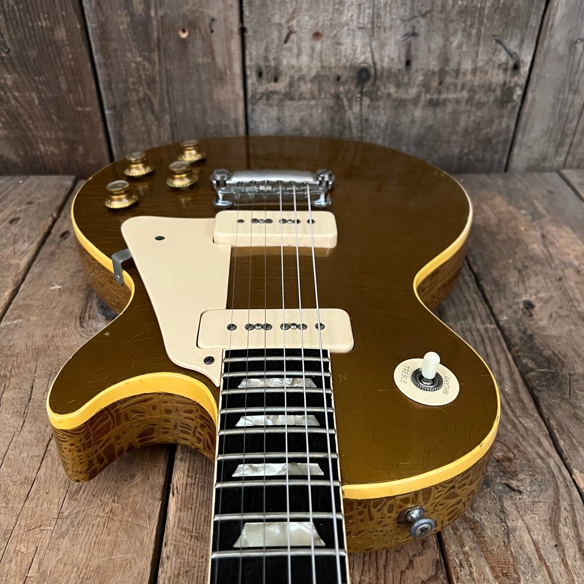 SOLD - Gibson Les Paul Standard P - 90 Gold Top 1969 1970 - Mahar's Vintage Guitars