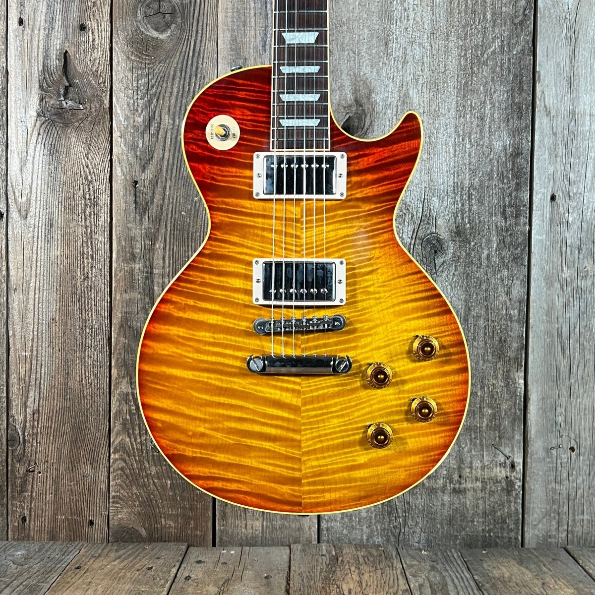 SOLD - Gibson Les Paul Standard R9 Historic 2000 1959 Reissue Murphy era Faded Cherry Burst - Mahar's Vintage Guitars