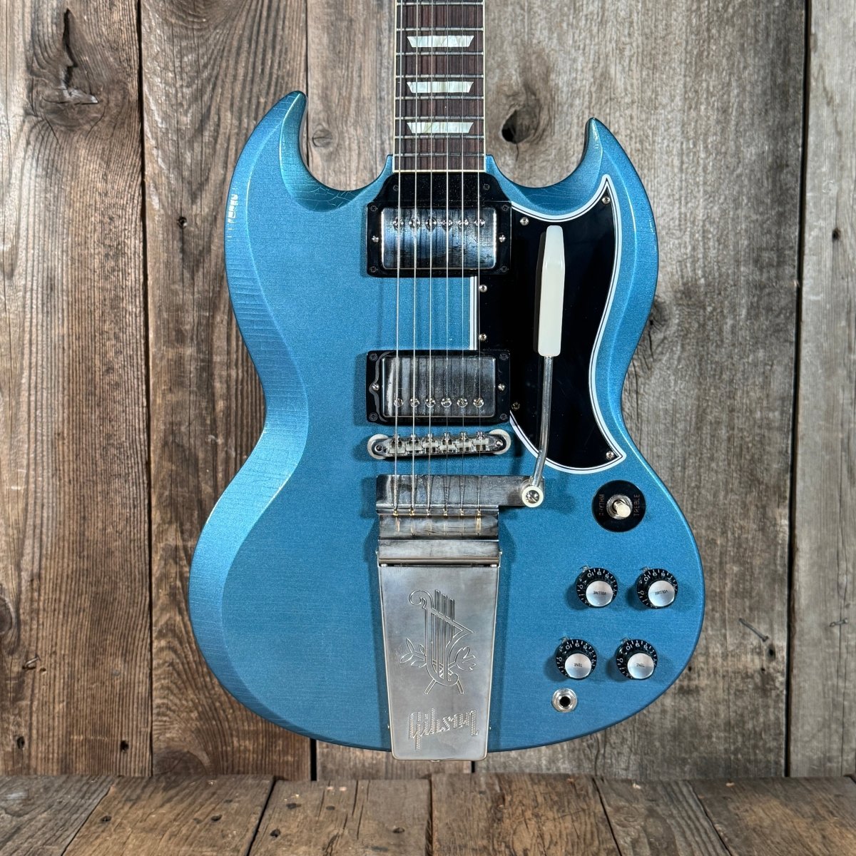 SOLD - Gibson Murphy Lab 64 SG Standard Pelham Blue 2023 - Mahar's Vintage Guitars