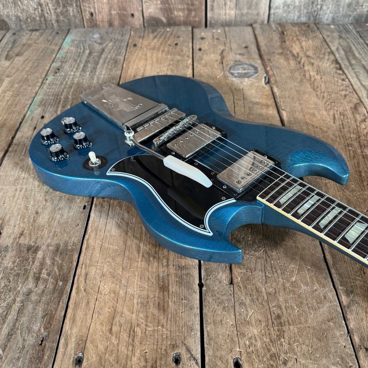 SOLD - Gibson Murphy Lab 64 SG Standard Pelham Blue 2023 - Mahar's Vintage Guitars