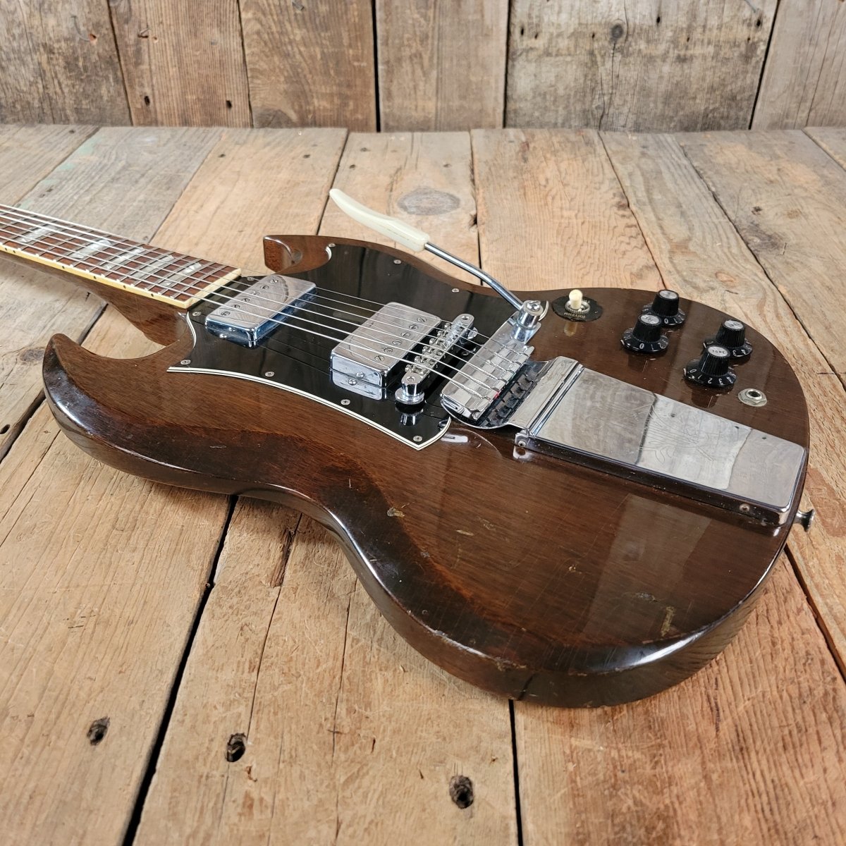 SOLD - Gibson SG Standard Walnut Maestro Lyre Vibrola No Breaks
