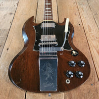 SOLD - Gibson SG Standard Walnut Maestro Lyre Vibrola No Breaks 1971 - Mahar's Vintage Guitars