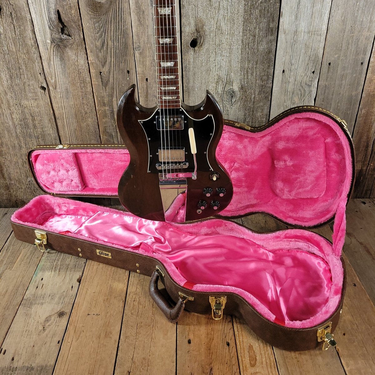 SOLD - Gibson SG Standard Walnut Maestro Lyre Vibrola No Breaks