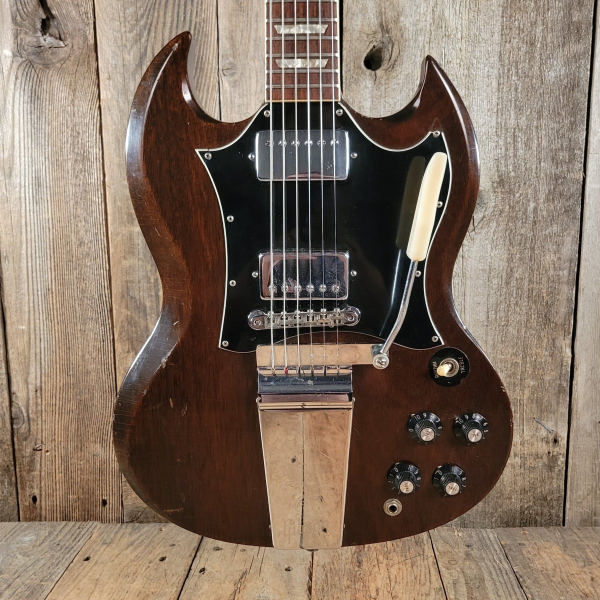 SOLD - Gibson SG Standard Walnut Maestro Lyre Vibrola No Breaks