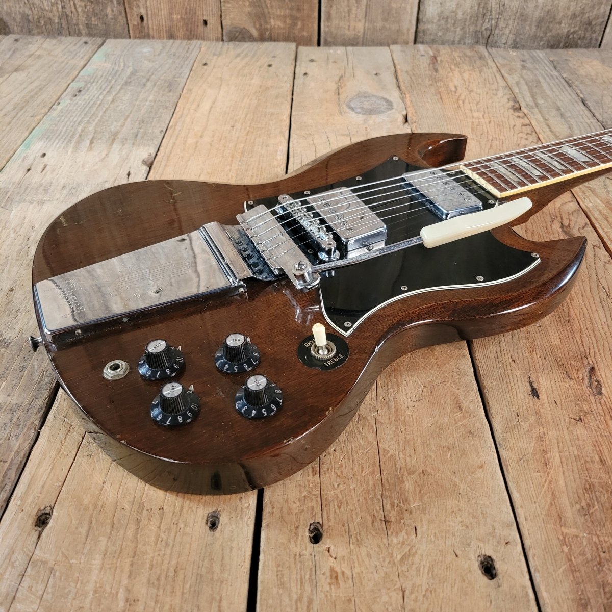 SOLD - Gibson SG Standard Walnut Maestro Lyre Vibrola No Breaks