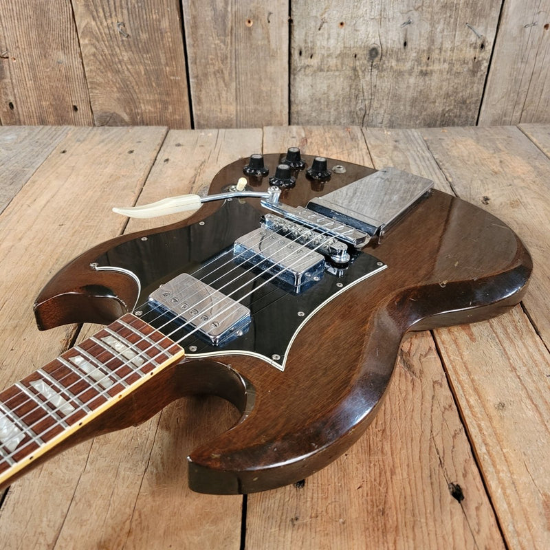 SOLD - Gibson SG Standard Walnut Maestro Lyre Vibrola No Breaks 1971 - Mahar's Vintage Guitars