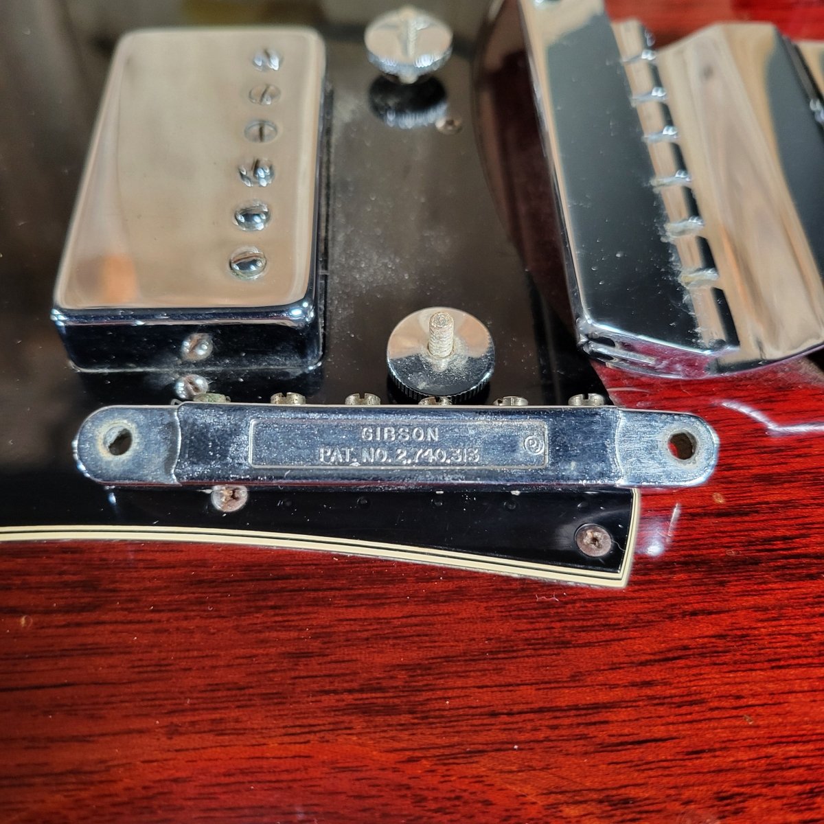 SOLD - Gibson SG Standard with Maestro Vibrola – Vintage Cherry Finish 1971 - Mahar's Vintage Guitars