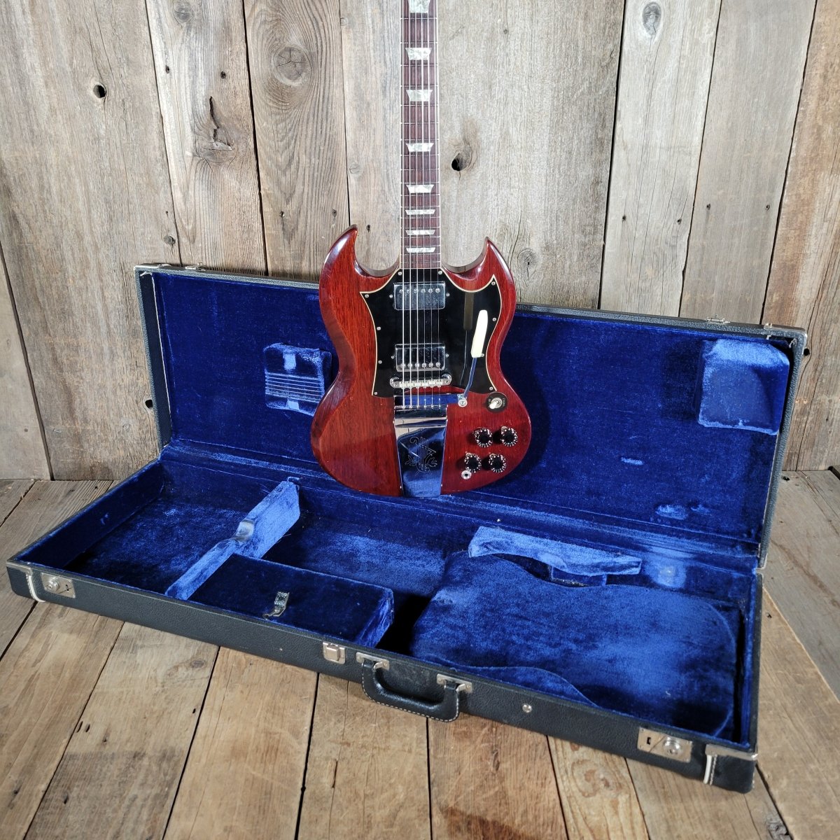 SOLD - Gibson SG Standard with Maestro Vibrola – Vintage Cherry Finish 1971 - Mahar's Vintage Guitars