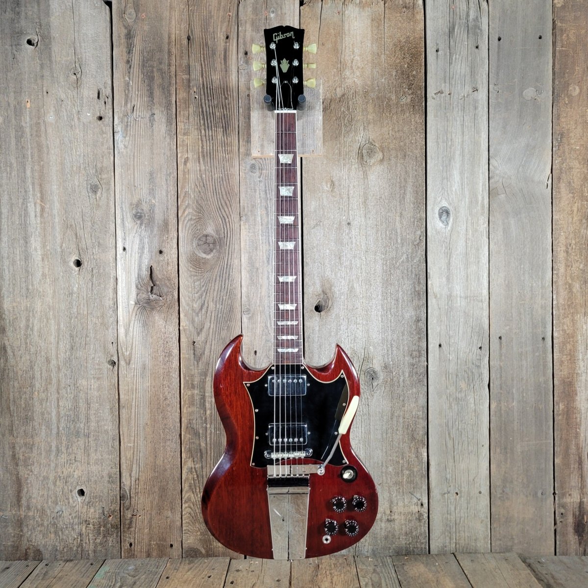 SOLD - Gibson SG Standard with Maestro Vibrola – Vintage Cherry Finish 1971 - Mahar's Vintage Guitars