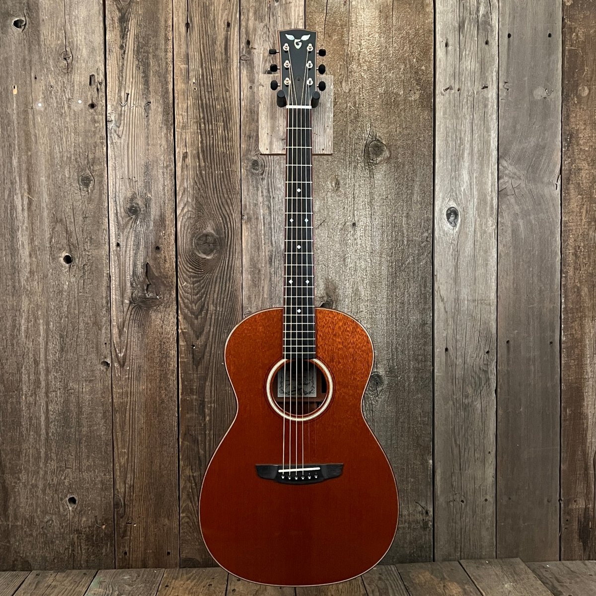 SOLD - Goodall Guitars AHPMH - 14 Mahogany Parlor Guitar 2020 - Mahar's Vintage Guitars