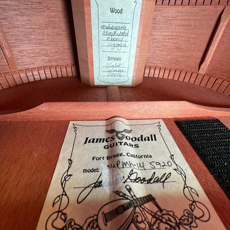 SOLD - Goodall Guitars AHPMH - 14 Mahogany Parlor Guitar 2020 - Mahar's Vintage Guitars