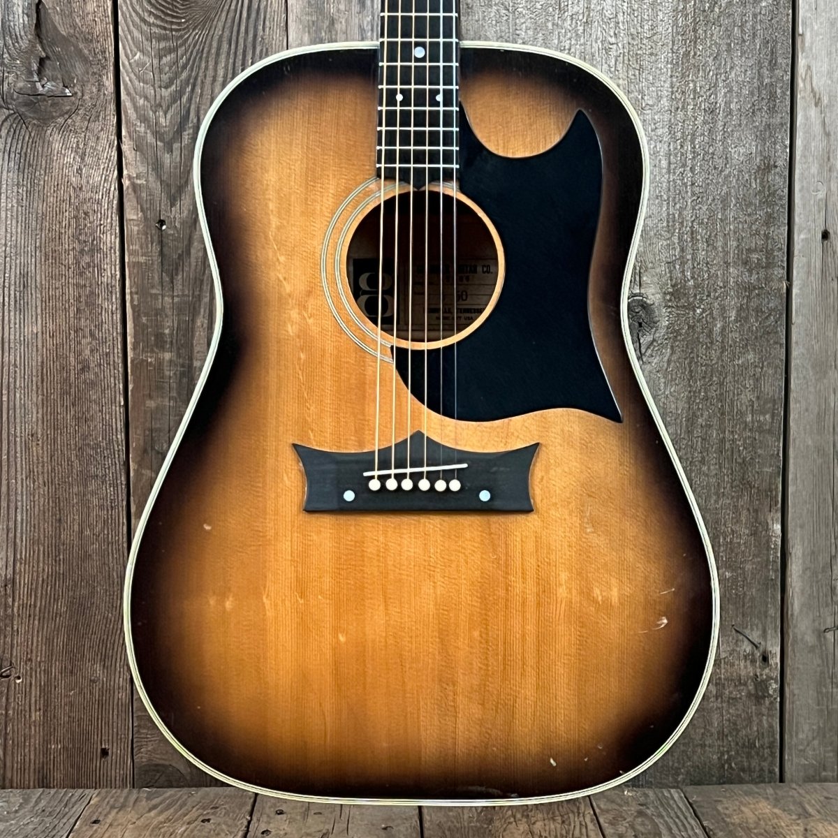 SOLD - Grammer G50 Johnny Cash Signature Model 1965 - 1969 Sunburst - Mahar's Vintage Guitars