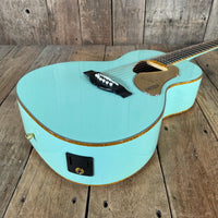 SOLD - Gretsch G5021E Rancher Penguin Parlor 2021 Mint GreenMetallic - Mahar's Vintage Guitars