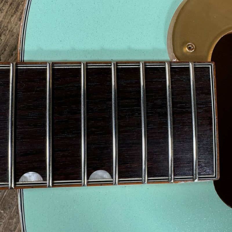 SOLD - Gretsch G5021E Rancher Penguin Parlor 2021 Mint GreenMetallic - Mahar's Vintage Guitars