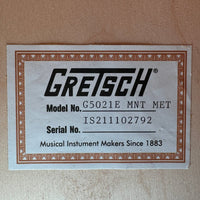 SOLD - Gretsch G5021E Rancher Penguin Parlor 2021 Mint GreenMetallic - Mahar's Vintage Guitars