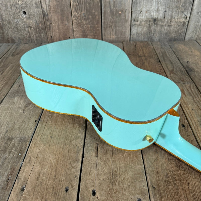 SOLD - Gretsch G5021E Rancher Penguin Parlor 2021 Mint GreenMetallic - Mahar's Vintage Guitars