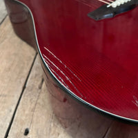 SOLD - Guild D25CH with added pickup system 1980 Cherry Red - Mahar's Vintage Guitars