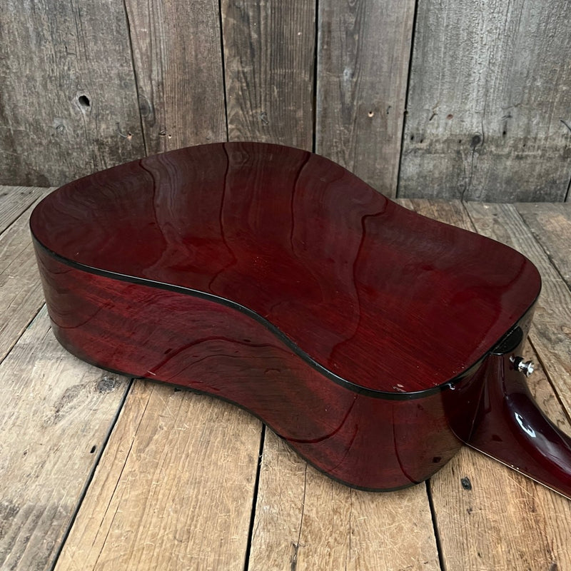 SOLD - Guild D25CH with added pickup system 1980 Cherry Red - Mahar's Vintage Guitars